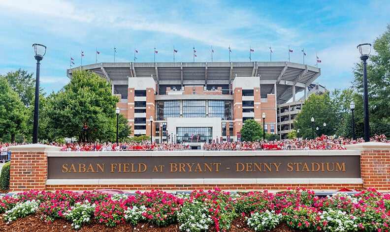 Saban Field at Bryant Denny Stadium