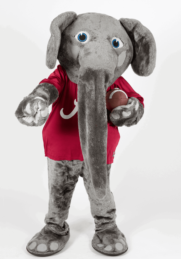 Big Al holding a football