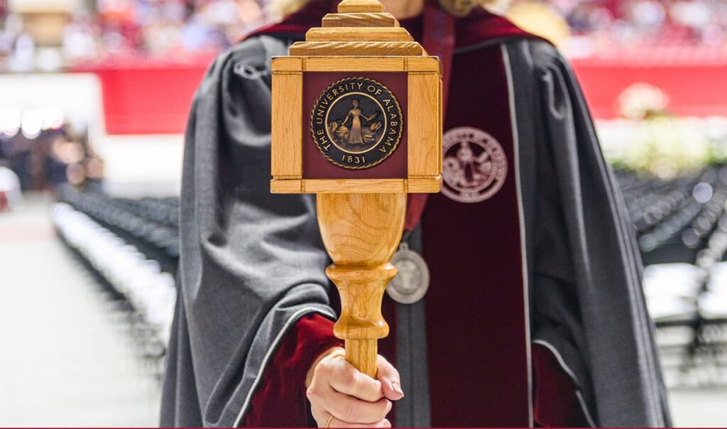 Ceremonial mace at commencement