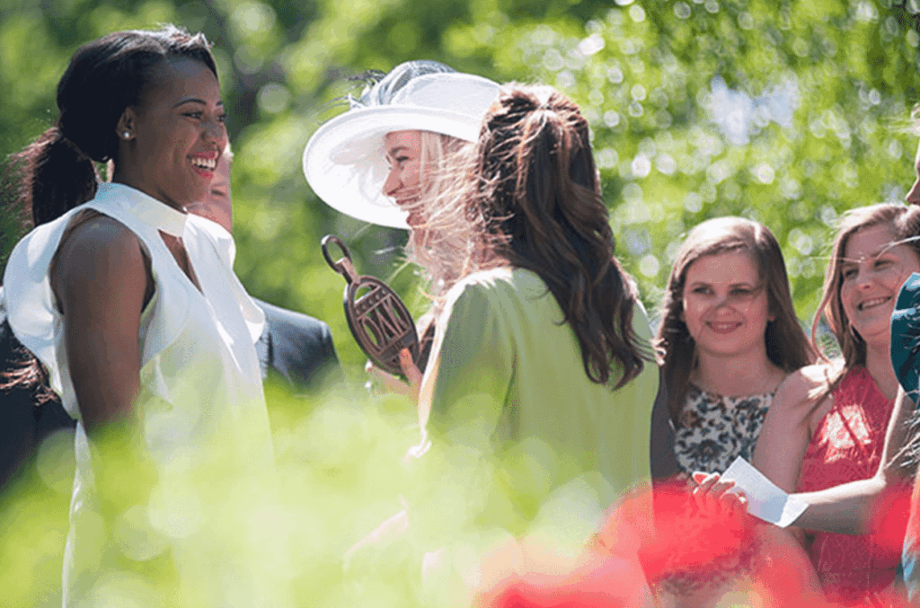 Honors Day inductees at the mound